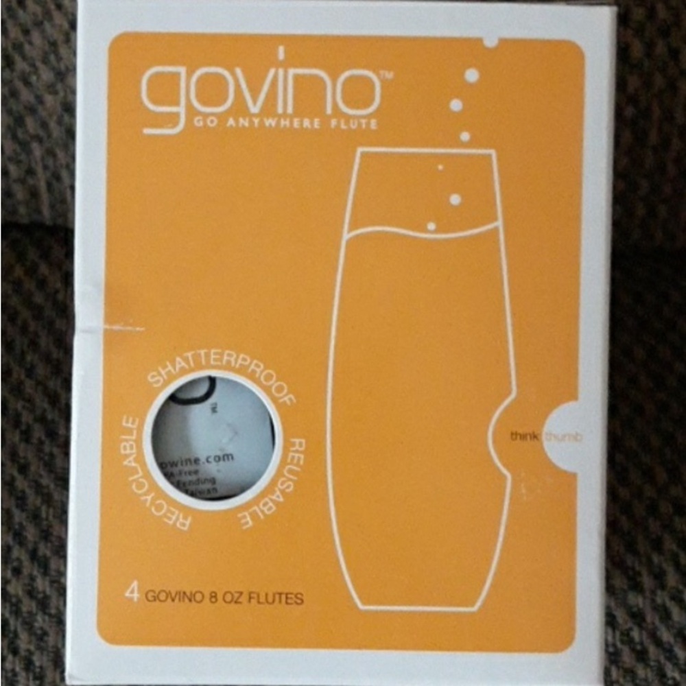 Govino Shatterproof NIB 8 oz Champagne Flute‎ Glasses